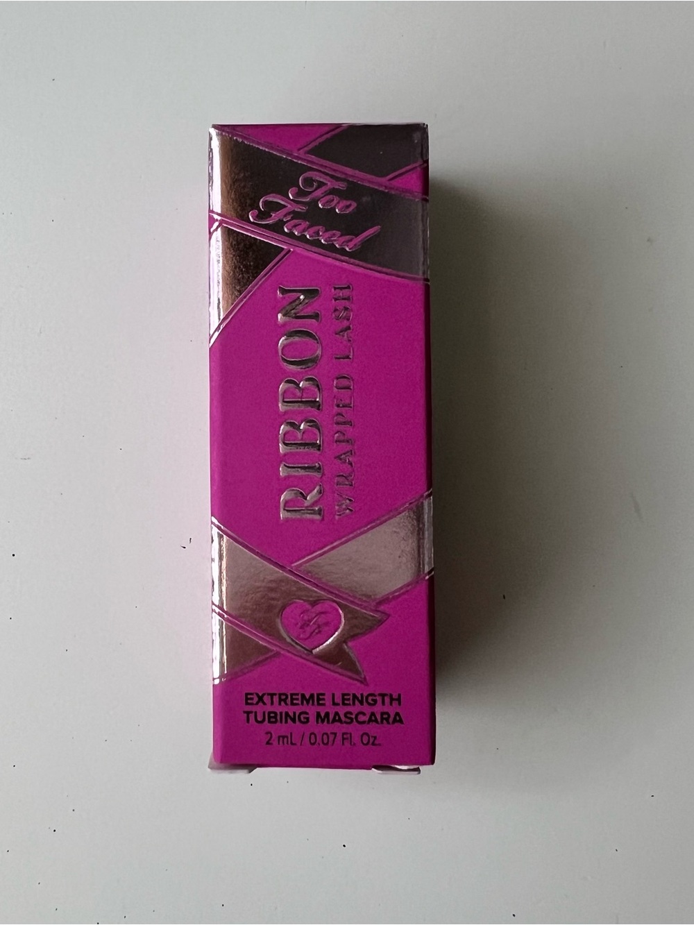 Too Faced Ribbon Wrapped Lash Tubing Mascara — Hot Pink & Rose Gold Accents